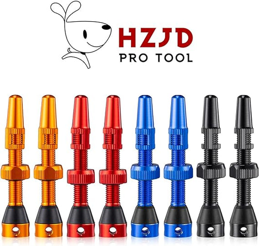 2PCS Bike Tubeless Presta Air Valve Stem, Black, Quality Alloy Tubeless Presta Valve Stem(44 mm)